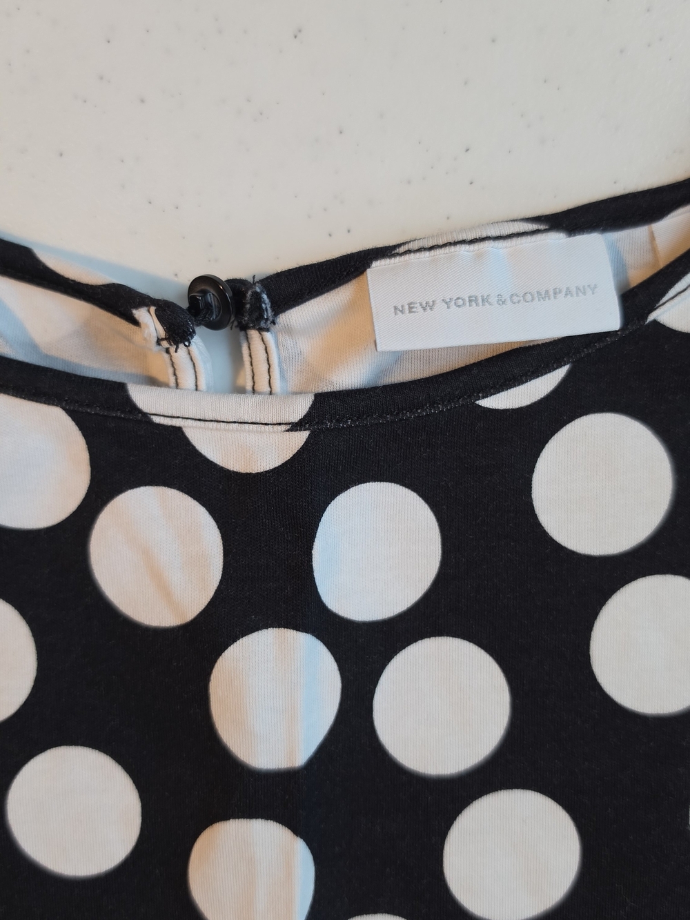 New York & Company Black and White Polka Dot Dress